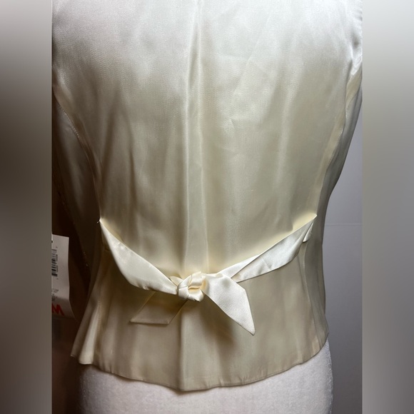 NWT Vintage Liz Claiborne 100% Silk Beaded Vest Glam Formal M - Picture 10 of 13